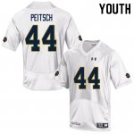 Notre Dame Fighting Irish Youth Alex Peitsch #44 White Under Armour Authentic Stitched College NCAA Football Jersey XOP2499JA